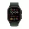 Apple Watch Ultra 2 GPS + Cellular 49mm Black Titanium Case with Dark Green Alpine Loop - Large