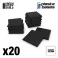 Plastic Square Base 30mm - PACKx20