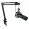 Fifine T658 USB RGB Dynamic Microphone With Boom Arm Stand - Black