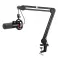 Fifine T658 USB RGB Dynamic Microphone With Boom Arm Stand - Black