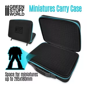 Case with 2 Pre-cut Foam for miniatures (BLUE)