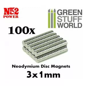 Imanes Neodimio 3x1mm - SET x100 / Neodymium Magnets 3x1mm - SET x100 (N52)