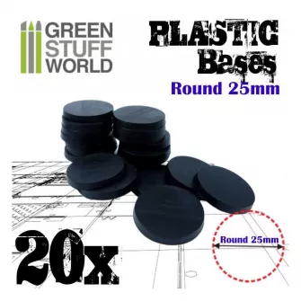 Warhammer pribor i oprema - Plastic Round Base 25mm - PACKx20