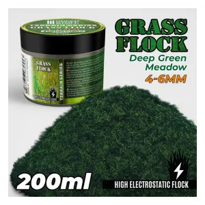 Grass Flock - DEEP GREEN MEADOW 4-6mm (200ml)