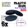 Plastic Oval Base 75x42mm - PACKx6