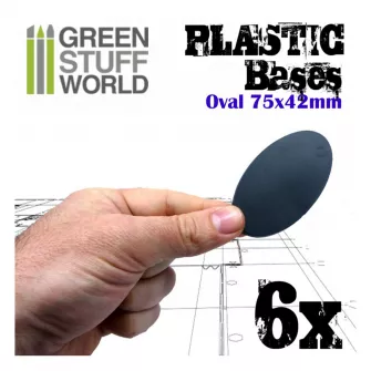 Warhammer pribor i oprema - Plastic Oval Base 75x42mm - PACKx6