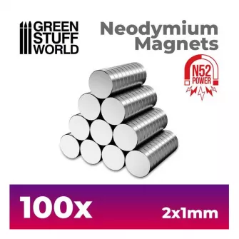 Warhammer pribor i oprema - Neodymium Magnets 2x1mm - SET x100 (N52)