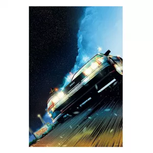 Back To The Future Art Print DeLorean Limited Edition (42x30cm)