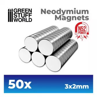 Warhammer pribor i oprema - Neodymium Magnets 3x2mm - SET x50 (N52)