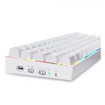 Gejmerske tastature - Draconic K530 PRO RGB Mechanical Gaming Keyboard, 2.4G,BT, 60% White