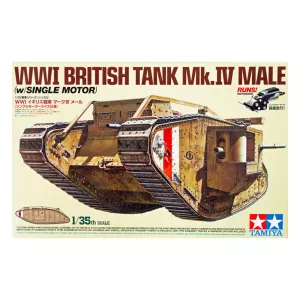 Model Kit Tank - 1:35 WWI British Tank Mk. IV Male (Single Motor + Figures)