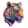 Colorful Tiger Wooden Puzzle M (150 Pieces)
