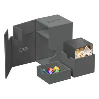 Trading Card Games - Ultimate Guard Flip`n`Tray 80+ XenoSkin Monocolor Grey