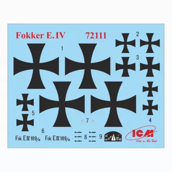 Makete - Model Kit Aircraft - Fokker E.IV WWI German Fighter 1:72