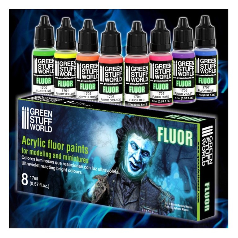 Paint Set - FLUOR paints (Box x8) - Odlična cena - online prodaja